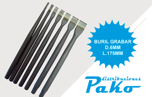 BURIL PARA GRABAR 6MM