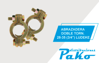 ABRAZADERA DOBLE TORN. 28-35 (3/4") LUDECKE