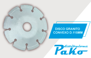 DISCO GRANITO CONVEXO D.115MM