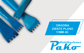 GRADINA DIENTE PLANO 11MM 4D.